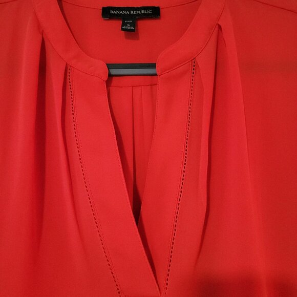 Banana Republic | Orange Blouse, Size S (petite) - Picture 3 of 10
